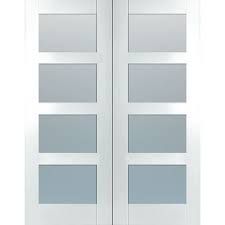 XL White Primed Shaker Pair with Clear Glass